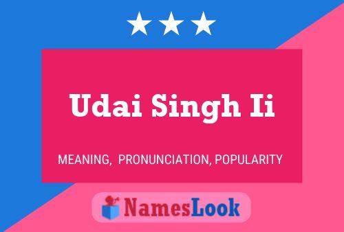 Udai Singh Ii Name Poster