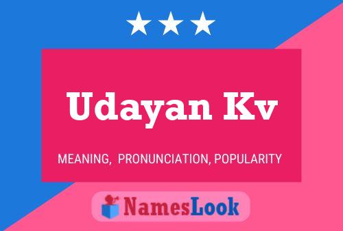 Udayan Kv Name Poster