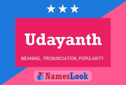 Udayanth Name Poster