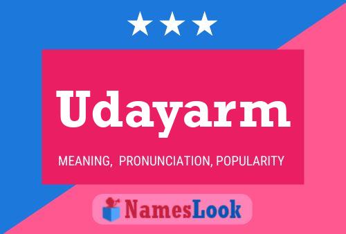 Udayarm Name Poster