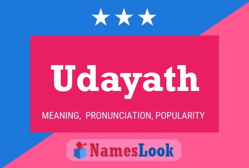 Udayath Name Poster