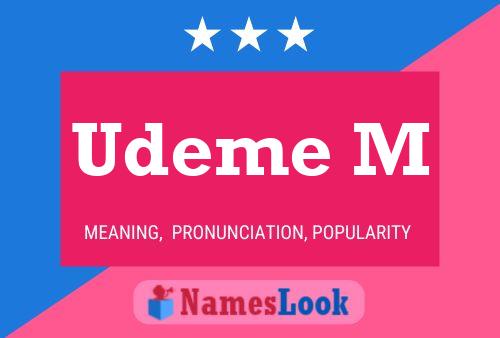 Udeme M Name Poster