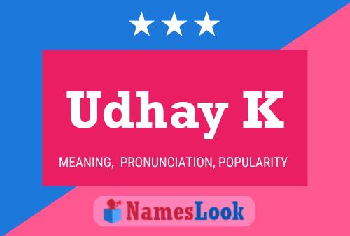 Udhay K Name Poster