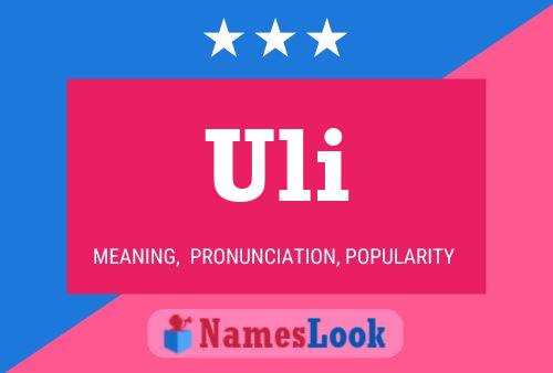 Uli Name Poster