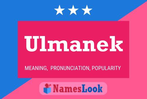 Ulmanek Name Poster