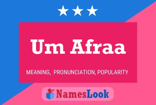 Um Afraa Name Poster