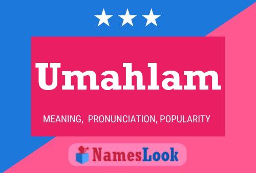 Umahlam Name Poster