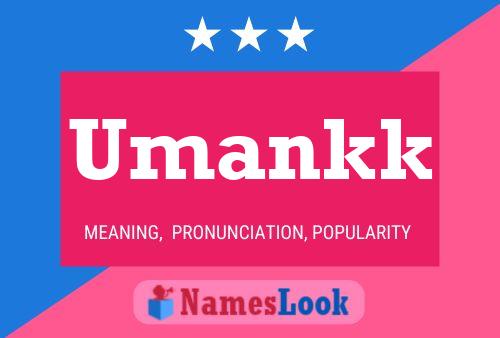 Umankk Name Poster