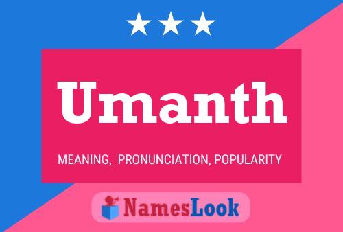 Umanth Name Poster