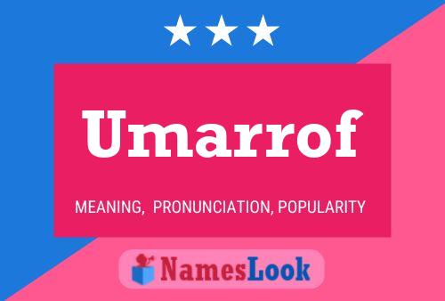 Umarrof Name Poster