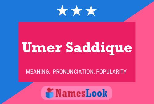 Umer Saddique Name Poster