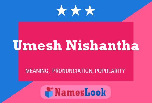 Umesh Nishantha Name Poster