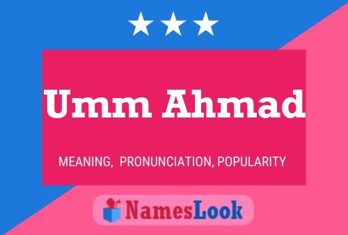 Umm Ahmad Name Poster