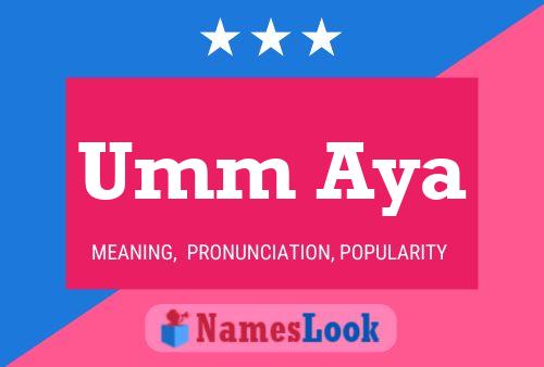 Umm Aya Name Poster