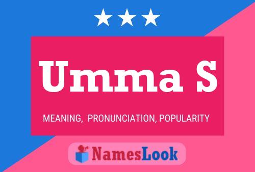 Umma S Name Poster