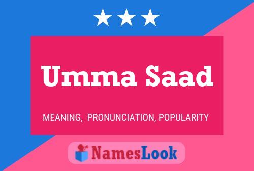 Umma Saad Name Poster