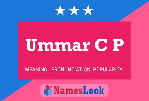 Ummar C P Name Poster