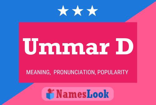 Ummar D Name Poster