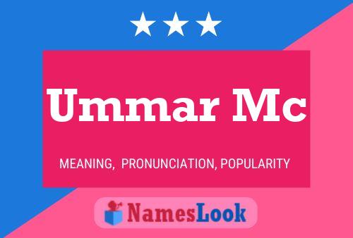 Ummar Mc Name Poster