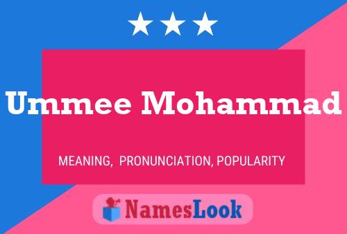 Ummee Mohammad Name Poster