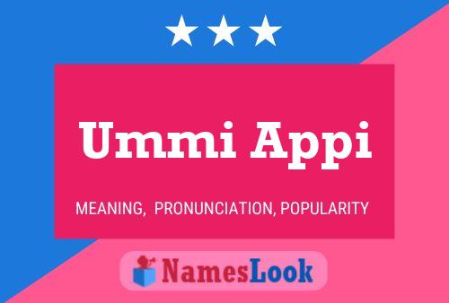 Ummi Appi Name Poster