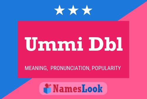 Ummi Dbl Name Poster