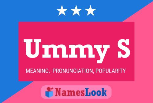 Ummy S Name Poster