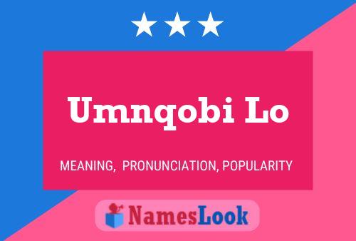 Umnqobi Lo Name Poster