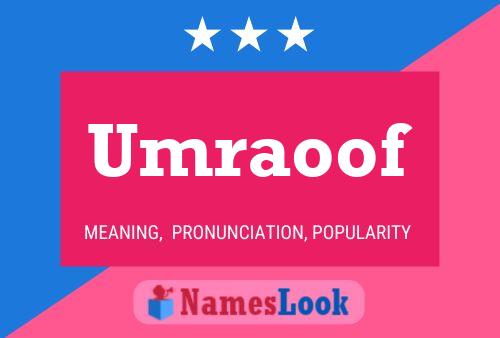 Umraoof Name Poster