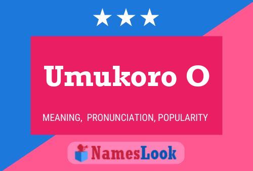 Umukoro O Name Poster