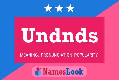 Undnds Name Poster