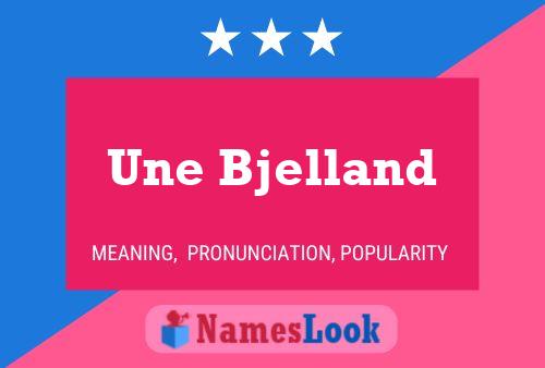 Une Bjelland Name Poster