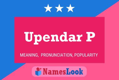 Upendar P Name Poster