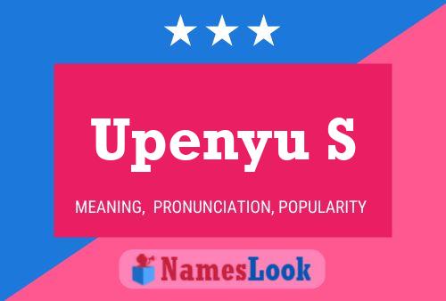 Upenyu S Name Poster