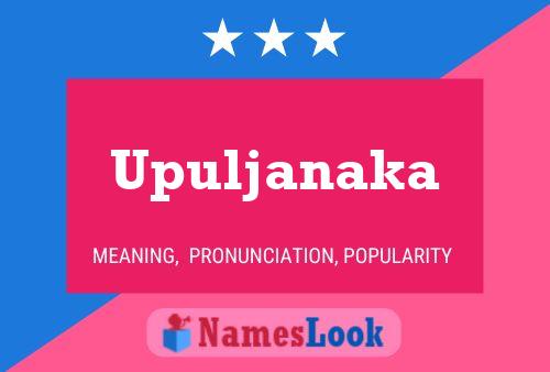 Upuljanaka Name Poster