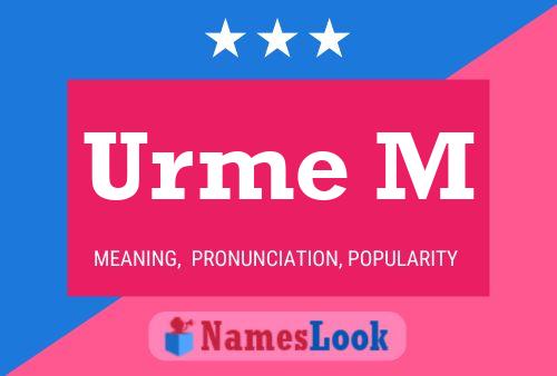 Urme M Name Poster