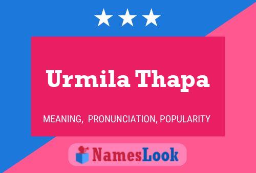 Urmila Thapa Name Poster