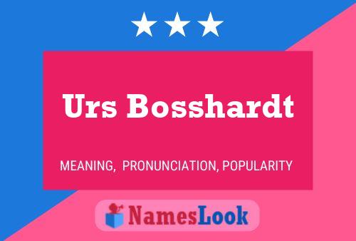 Urs Bosshardt Name Poster