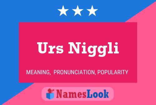 Urs Niggli Name Poster