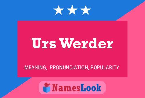 Urs Werder Name Poster