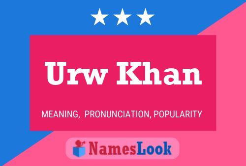 Urw Khan Name Poster