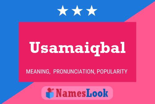 Usamaiqbal Name Poster