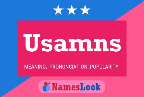 Usamns Name Poster