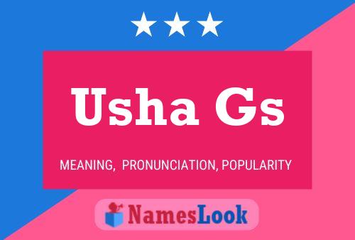 Usha Gs Name Poster