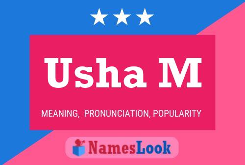 Usha M Name Poster