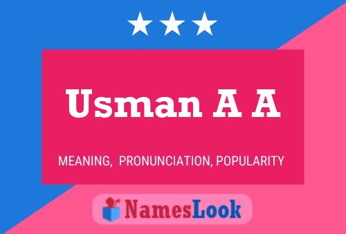 Usman A A Name Poster