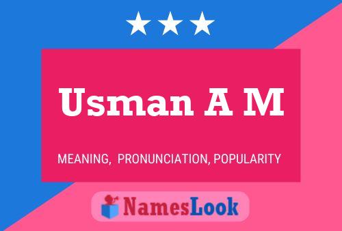 Usman A M Name Poster