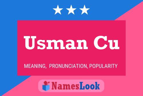 Usman Cu Name Poster