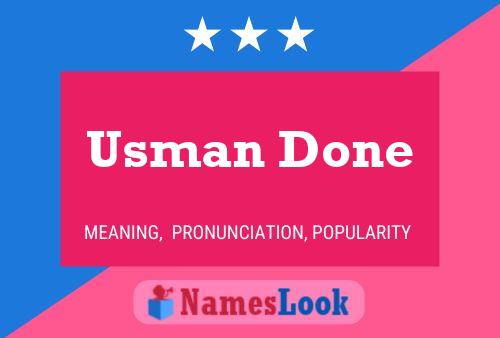 Usman Done Name Poster