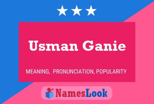 Usman Ganie Name Poster